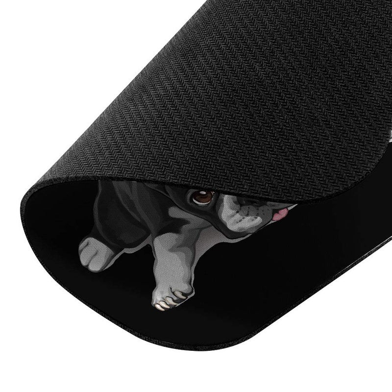 WIRESTER Non-Slip Rectangle Mousepad, Boston Terrier Dog Lying Down Looking Up Mouse Pad for Home, Office and Gaming Desk - Image 3